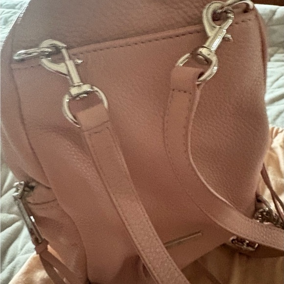 NWOT Rebecca Minkoff leatherJuilian convertible mini backpack in ballet pink main image 5